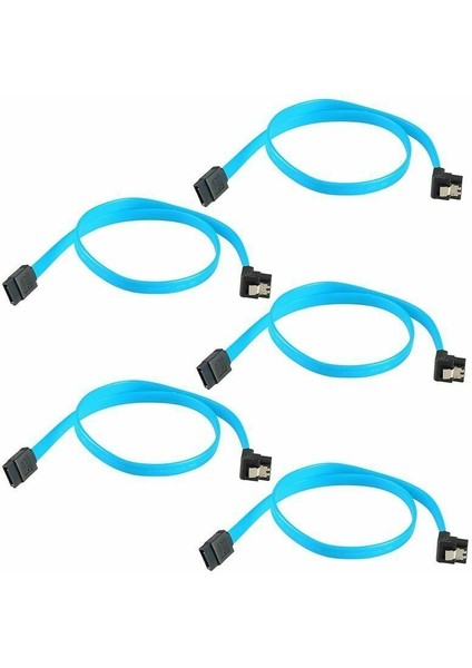 5 Adet Sata 3.0 Kablosu Sata3 Iıı 6 Gb/s Dik Açı 90 Derece HDD Sürücüsü Için (Yurt Dışından)