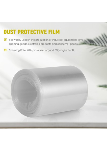Pvc Isıyla Daralan Boru Borusu 70MM, 4 x 18650 Shrink Film Için 5m Şeffaf (Yurt Dışından)
