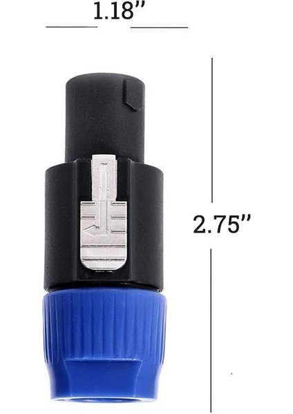 8 Paket Ses Kablosu Adaptör Konnektörleri, 4 Kutuplu Ses Hoparlör Fişi Döndürme Kilidi Speakon NL4FC, NL4FX, NLT4X ile Uyumlu (Yurt Dışından)