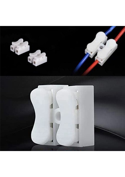 55 Adet Push Quick Wire Kablo Konnektörü, Kablo Konnektörü Kiti, Yaylı Tip Kablo ve Kablo Konnektörü Beyaz Terminal Bloğu (Yurt Dışından)
