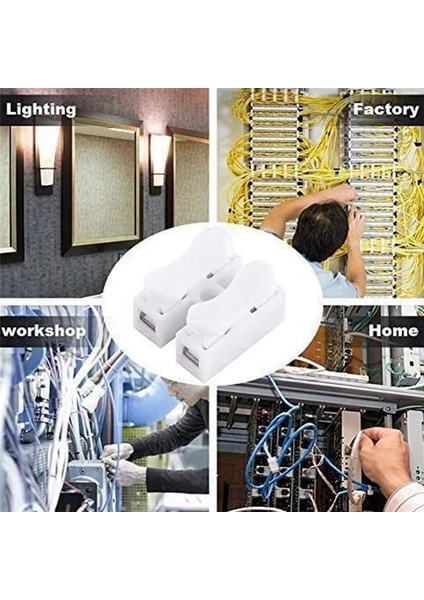 55 Adet Push Quick Wire Kablo Konnektörü, Kablo Konnektörü Kiti, Yaylı Tip Kablo ve Kablo Konnektörü Beyaz Terminal Bloğu (Yurt Dışından)