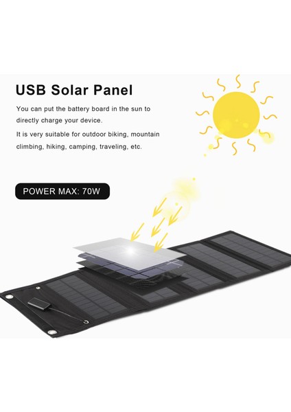 12W Katlanabilir USB Güneş Paneli Taşınabilir Katlanır Su Geçirmez Güneş Paneli Şarj Cihazı Açık Mobil Güç Pil Şarj Cihazı (Yurt Dışından)