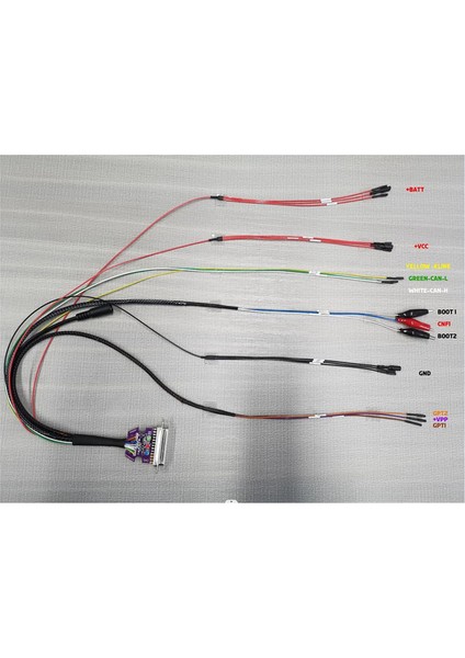 3 LED Işıklı Önyükleme Tezgahı Kablosu DB25 Ecu Tezgahı Pinout Kablosu Sm2 Pro J2534 Vcı Okuma ve Yazma Ecu Batt Vcc Klıne Can-L (Yurt Dışından)