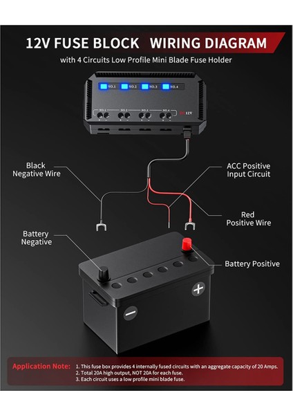 12V Sigorta Kutusu Evrensel 20A Otomotiv Moto Blok Sigortası LED Gösterge Işığı Isıya Dayanıklı Sigorta Araba Motosiklet Için Tutun (Yurt Dışından) indirimleri