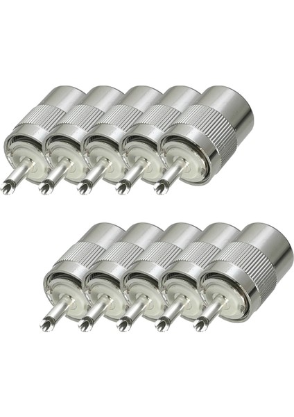 10 Adet Konnektör PL259 Uhf Erkek Fiş Lehim RG58 RG142 LMR195 RG400 Kablo Pirinç (Yurt Dışından)