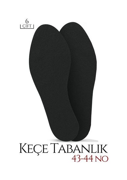 43-44NO Keçeli Ayakkabı Tabanlığı 6 Çift