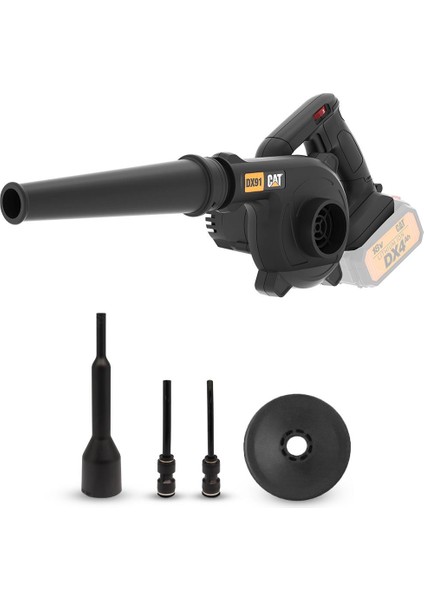 Cat DX91B 18VOLT Profesyonel Devir Ayarlı Üfleyici + 5 Parça Aksesuar (Akü Dahil Değildir)