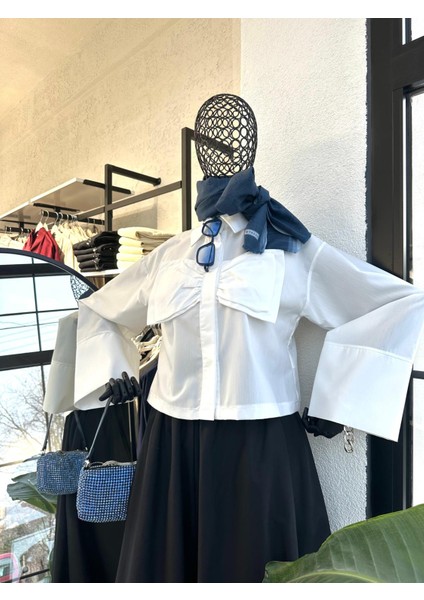 Fiyonk Detaylı Gömlek Beyaz modelleri