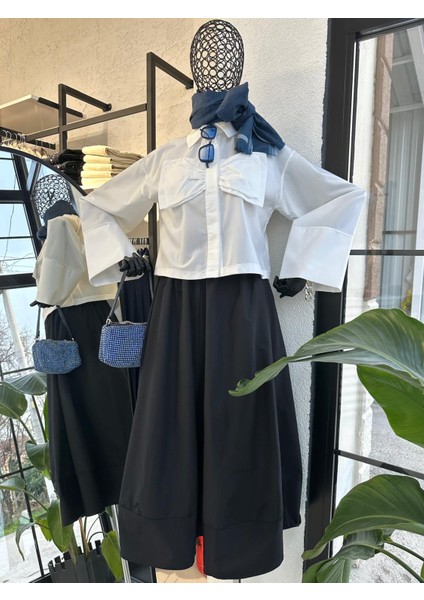 Fiyonk Detaylı Gömlek Beyaz fırsatları