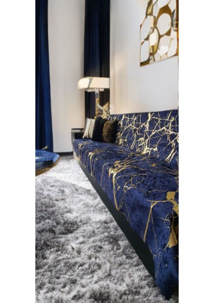 Koltuk Örtüsü Varakli Desen Özel Kaymaz Taban Süngerli ( 1 Ad ) Ölçüm 160X200 cm Çekyat Örtüsü Altin modelleri