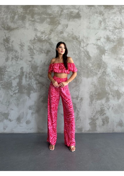 Kırmızı Desenli Viscon Ikili Takım modelleri