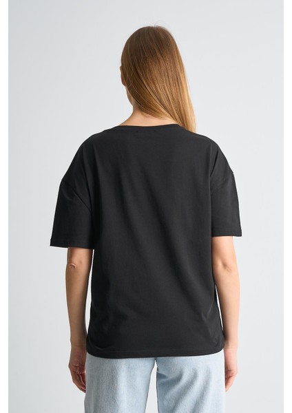 Alexandergardı Baskılı Bisiklet Yaka Kadın T-Shirt modelleri