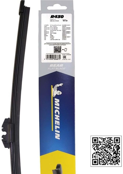 Easyclıp™ MCR430 43CM 1 Adet Universal Muz Tipi Arka Silecek