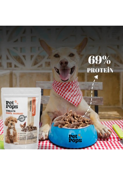 Köpekler İçin Takviye & Ödül Maması - Tavuk Yürek / Doğal / Freeze Dry modelleri