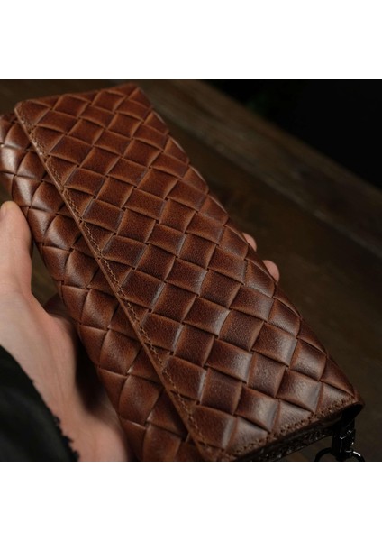 Hasır Örgülü Şık ve Fonksiyonel Deri Cüzdan ve Kartlık Universal Telefon Kılıfı modelleri