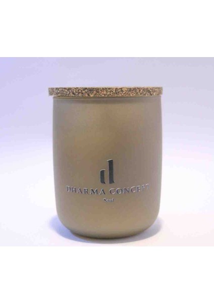 Lüks Kokusuz Soya Wax Mum, Mat Gri Kavanoz, Dekoratif, Doğal, Ahşap Fitil, Mantar Kapak