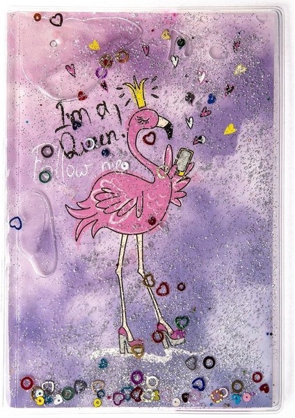 Simli ve Sulu Kapaklı Desenli A5 Defter