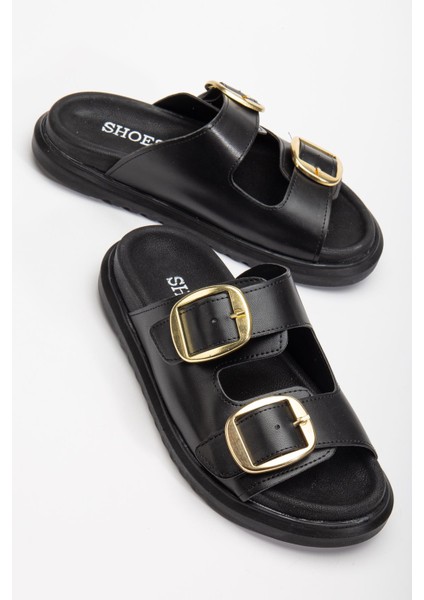 Harmony Çift Tokalı Yumuşak Tabanlı Günlük Siyah Terlik fiyatları