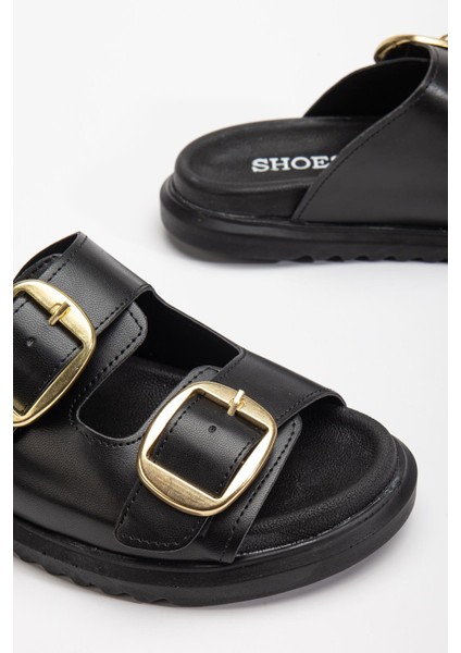 Harmony Çift Tokalı Yumuşak Tabanlı Günlük Siyah Terlik modelleri