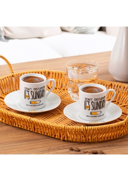 08 Porselen 12 Parça Türk Kahve Fincan Takımı 90 ml