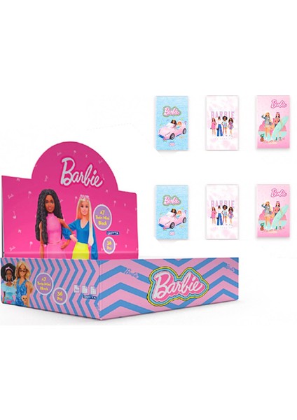 Barbie Karton Kapak Dikişli Not Defteri A6 48 Yaprak Çizgili (5495)