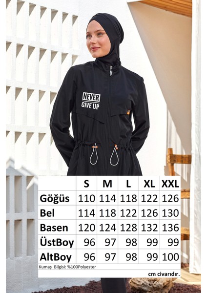 Tam Kapalı Tesettür Mayo Ever 1402 Siyah