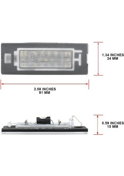 1 Çift LED Plaka Aydınlatması Panda Mk3 169 2003-2012 (Yurt Dışından)