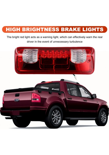 Üçüncü Yüksek Fren Işık Kuyruk Işık Uyarı Işık Arka Fren Işığı 02HLA1215ASM Ford Explorer Sport Trac F-150 Kırmızı (Yurt Dışından) indirimleri
