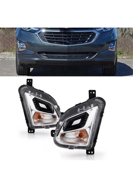 Araba Ön Tampon Dönüş Sinyal Işığı Chevy Equinox 2018-2021 Için Sis Lambası ile Halojen Işık Abd Sürücü Tarafı 84226245 (Yurt Dışından)