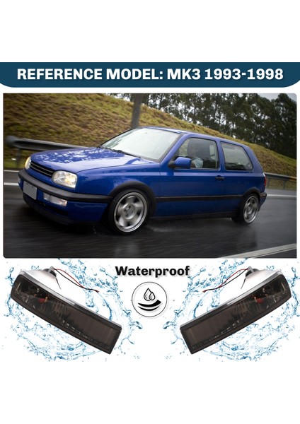 1set Ön Tampon Sis Farları+Vw Golf Için Sinyal Lambaları Mk3 1993-1998 1HM941778 1HM941777 1HM953155 1HM953156 (Yurt Dışından)