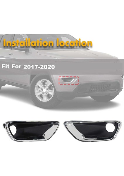 1 Çift Ön Tampon Sis Lambası Lambası, Jeep Grand Cherokee 2017-2020 5ZM55SZOAA Için Çerçeveyi Kapsar (Yurt Dışından) modelleri