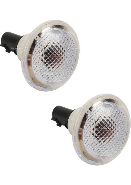 Araba Yan Işaret Lambası Işığı Şeffaf Beyaz Yuvarlak (Yurt Dışından)