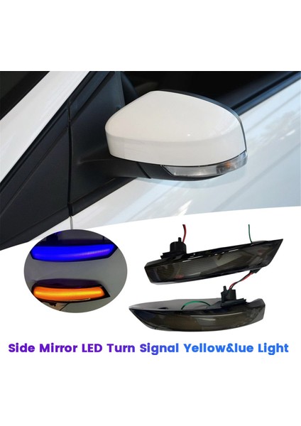1paır Geri Dönüşün Sinyali Sarı ve Ford Focus Için Sarı ve Mavi Işık Iı 08-11 Mondeo Iv 2010 Yan Ayna Gösterge Lambası (Yurt Dışından) modelleri
