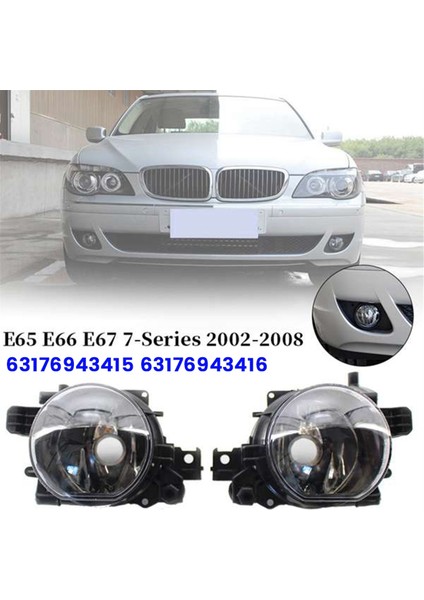 1paır Ön Sis Lambaları Lamba Muhafazası 63176943415 63176943416 Bmw 7 Serisi E65 E66 730I 735I 740I 745I 760I 2002-2008 (Yurt Dışından)