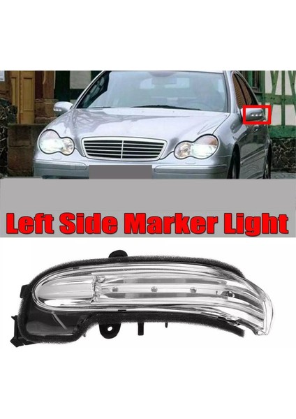 Sürücü Kapısı Aynası Dönüş Sinyali Lambası Mercedes-Benz Için LED 03-07 W203 C-Serisi A2038201521 (Yurt Dışından)
