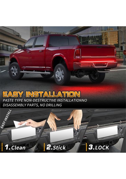 60 Inç Strobe Işık Şerit LED Arka Lambası Kırmızı (Yurt Dışından)