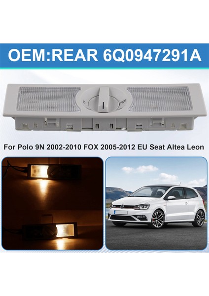 6Q0947291A 9n 2002-2010 Için Gri Kubbe Okuma Lambası Anahtarı (Yurt Dışından)