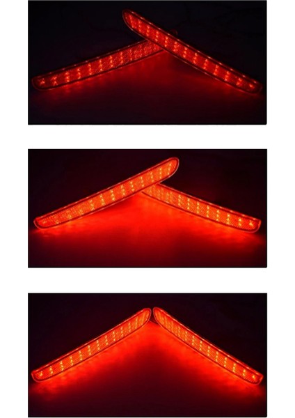 Nbox 23-24 LED Arka Tampon Işık Reflektörü Arka Lambaları Kırmızı (Yurt Dışından)