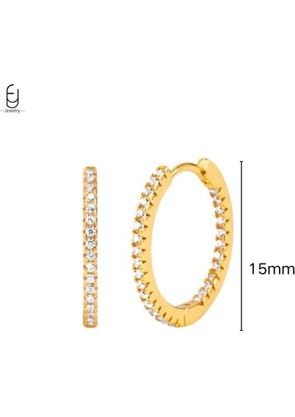 925 Ayar Gümüş Saplama Küpeler, Şık Halka Küpeler, Beyaz Kolye Altın Küpeler, Düğün Bayan Takıları Üst Düzey Hediyeler (Yurt Dışından)