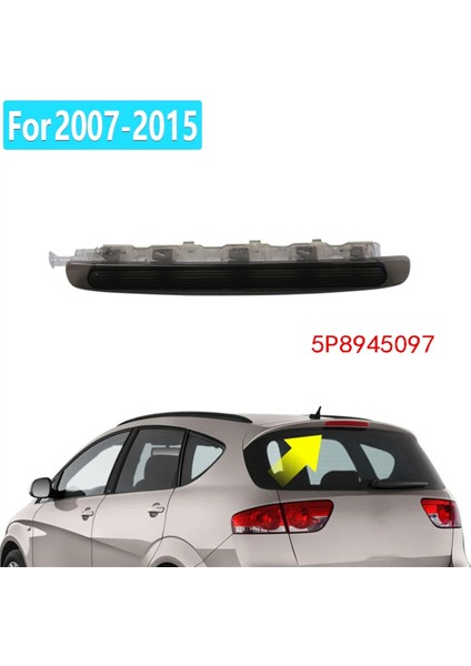 Seat Xl Tip 5p Için Siyah Yüksek Monteli Fren Lambası (Yurt Dışından)