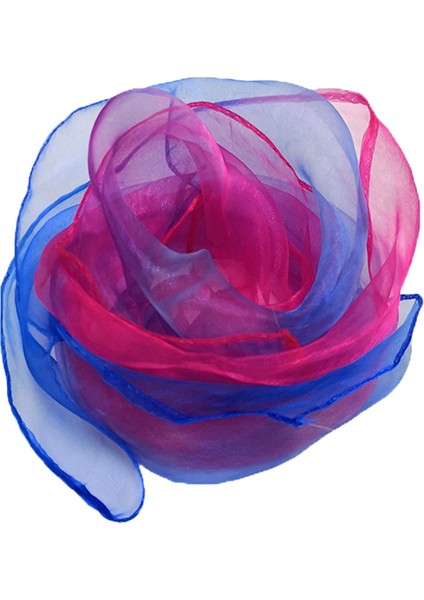 Kraliyet Mavisi Kırmızı Degrade Renk Küçük Eşarp, Dans Performansı (Yurt Dışından)