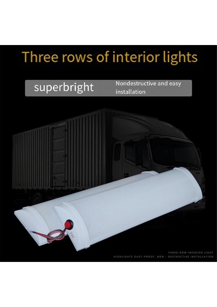 12-80V 72LED Iç Aydınlatma Şeridi Tavan Lambası Kabin Rv Römorku Için (Yurt Dışından)