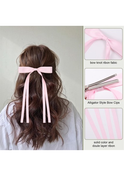 Kadınlar Için 12 Adet Saç Fiyonkları, Uzun Kuyruklu Saç Kurdelesi Saç Fiyonkları (Yurt Dışından) fiyatları