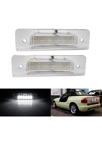 E30 E12 E28 E24 E23 E26 Için Araç Arka LED Plaka Lambası (Yurt Dışından)