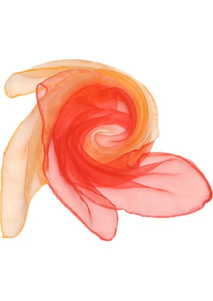 Turuncu-Kırmızı Degrade Renk Küçük Eşarp, Dans Performansı (Yurt Dışından)