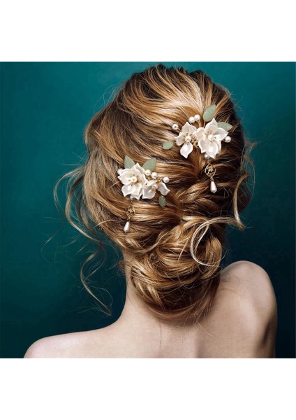 5 Adet Kamelya Çiçek Püsküllü Saç Tokası, Inci Saç Tokaları (Yurt Dışından) fiyatları