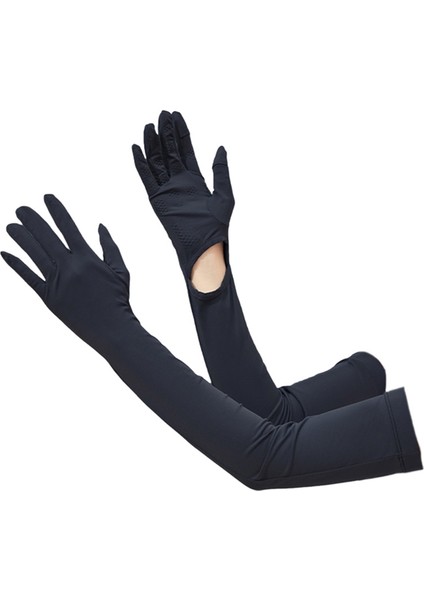 Kadın Uv Uzun Güneş Koruma Eldivenleri Kol Güneş Sürüş Eldivenleri,siyah (Yurt Dışından)