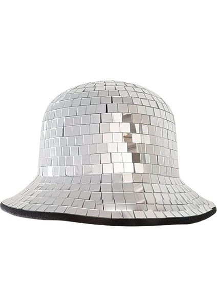 Disko Topu Kova Şapkası Payetli Kovboy Kova Aynalı Payetli Fedora Şapka (Yurt Dışından)
