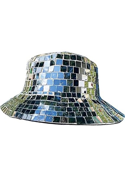 Disko Topu Kova Şapkası Payetli Kovboy Kova Aynalı Payetli Fedora Şapka (Yurt Dışından)