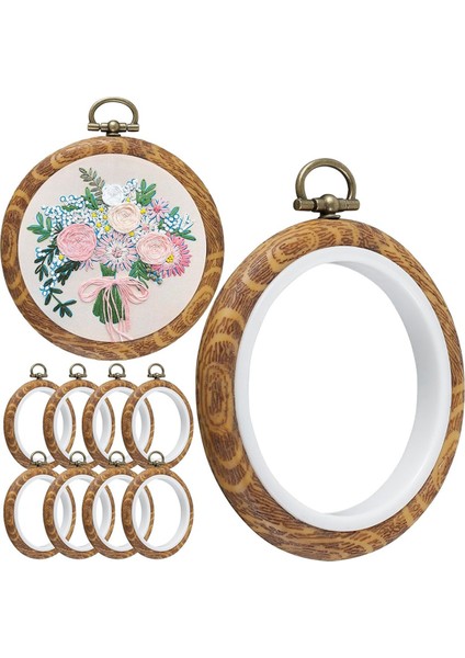 10 Adet Yuvarlak Nakış Kasnağı 3 Inç Kendin Yap Sanat El Sanatları Dikiş ve Asma Için (Yurt Dışından)